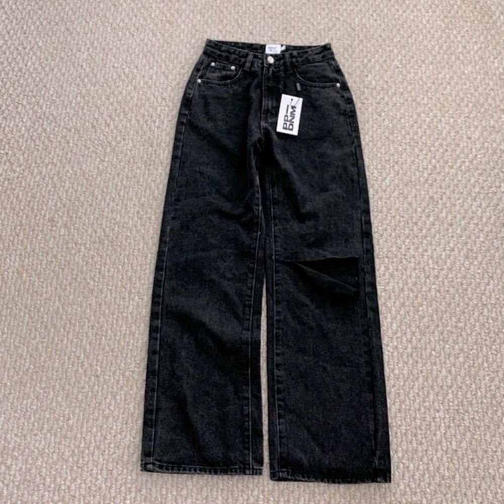 Princess Polly Black Sevina Wide Leg Jean - Picture 4 of 16